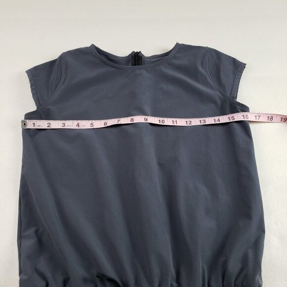 Albion Jetsetter Cap Sleeve Jumpsuit Womens XXS Gray Cinch Waist Ankle Zipper - Picture 13 of 14